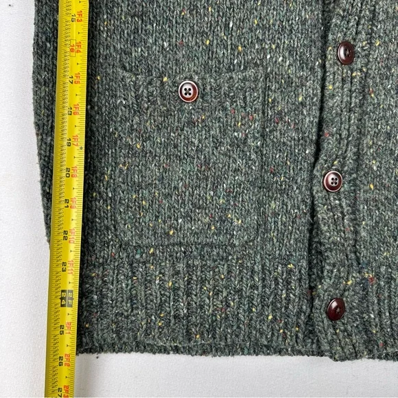 J Crew Wool Blend Knit Shawl Collar Cardigan Sweater Preppy Grandpa - Picture 7 of 7